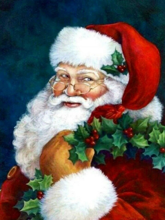 Weihnachtsmann mit Holly